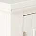 Home Styles Naples White TV Stand with Open Storage Shelf, Two Wood Panel Doors, Adjustable Shelves, and Cable Access