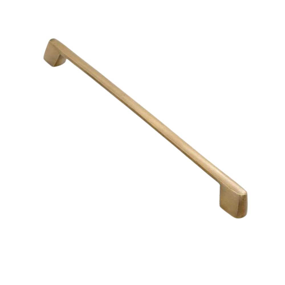 FOUNDRYMAN- Solid Brass Kitchen Handle with Rounded Edge, Natural Finish, Easy Clean, 2 Sizes (11 inch x 1)