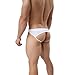 MuscleMate Premium Men's Jockstrap Men's Hot Thong Underwear Low Raise, Comfort, (S, White)