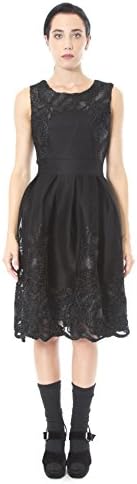 Sandro Ferrone dress with raffia embroidery C63 C25988 AI17 black