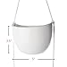 4-Tier Hanging Plant Holder, White Ceramic Planters for Wall & Ceiling, Decorative Planter Pots Outdoor & Indoor Use, Succulent Wall Planters, 40-inch Hanging Plant Pots, White Bowl Pots for Plants