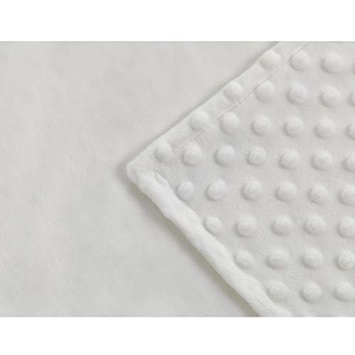 RelaxBlanket 48''x72'' Duvet Cover for Weighted Blanket | Premium Super Soft Minky Dot | White - Thumbnail 6