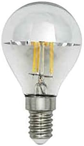 LightMe 827 LED Lamp Head Mirror Silver / Clear 4 Watt E14 Dimmable Warm White