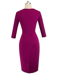 Homeyee B489 - Vestido para mujer, estilo vintage, de encaje, con patchwork