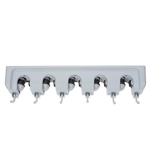 image for Juvale Mop and Broom Holder Garden Tool Organizer - Wall Mounted Garag