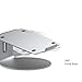 UPERGO Aluminum Laptop Stand with Swivel Base(AP-2S), Silver