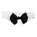 Formal Black Dog Bow Tie (Medium: Neck 13-16