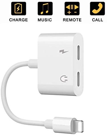 Headphone Jack Adapter for iPhone 8 Adapter Charger Adapter AUX Audio Jack Charge [Audio+Charge+Call+Volume Control ] Earphone Cable Converter Compatible for iPhone X/XS/XR/7 Plus /8/8P Support iOS 12