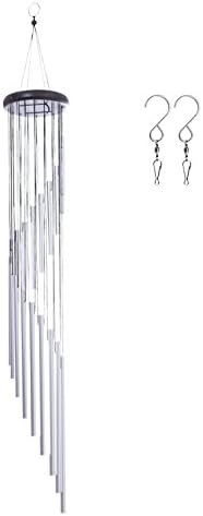 Amazing Grace Wind Chimes Outdoor, 36” Medium Metal Tube Wind Chimes With 2 Pack Hooks, Great Decor For Indoor, Outdoor, Patio, Home and Garden