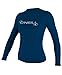 O'Neill Women's Basic Skins UPF 50+ Long Sleeve Rash Guard, Deep Sea, Medium