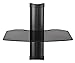 Omnimount Tria 1 B 1-Shelf Wall Furniture - Black/Dark Glass