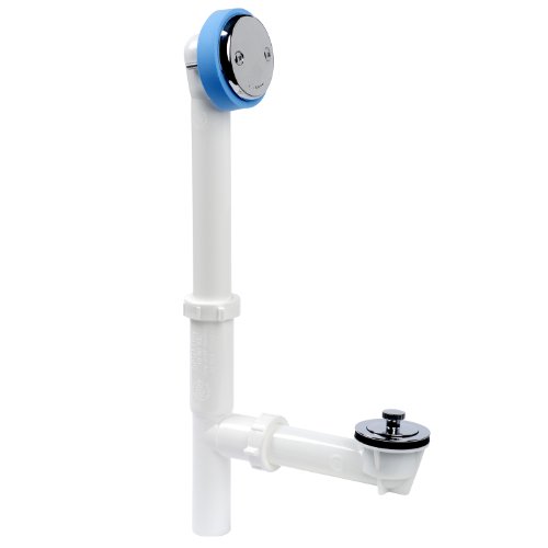 Dearborn P8227BG Full Kit, Plastic Tubular - White Uni-Lift Stopper w/ Chrome Finish Trim Zinc Drain Unit, 2 Hole Faceplate