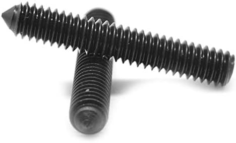 M6 x 1.00 x 6 MM Coarse Thread ISO 4027 / DIN 914 Class 45H Socket Set Screw Cone Point Alloy Steel Black Oxide Pk 25