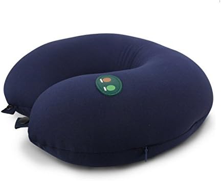 DLPJ U Shape Travel Pillow Massage Pillow for Travel Office Sleeping Pillow Neck Pillow Pain and Pressure Relife 3 AA Battery Powered Pillow