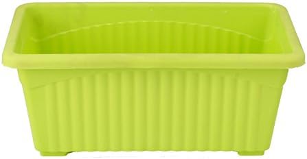 Gardens Need Jupiter Rectangular Planter Set (14-inch, Lemon Green, 3-Pieces)