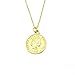 yomee 925 Sterling Silver Chain Necklace Jewelry Charm Gold Coin Pendent Simple Delicate Chic Fashion