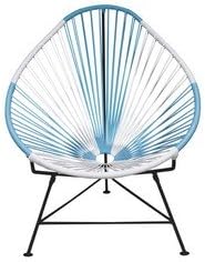 Innit Designs i01-01-17 Acapulco Chair Argentina Weave on Black Frame