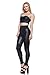 J2 LOVE Women's Faux Leather Inset Scuba Legging