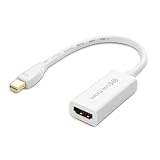 Cable Matters Mini DisplayPort to HDMI Adapter (Mini DP to HDMI) in White - Thunderbolt and Thunderbolt 2 Port Compatible