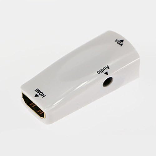 Yosenn HD 1080P Gold-Plated HDMI Female to VGA Female Converter Adapter with 3.5mm Audio Supports 3D for PS3 PS4 Xbox DVD Laptop PC,White