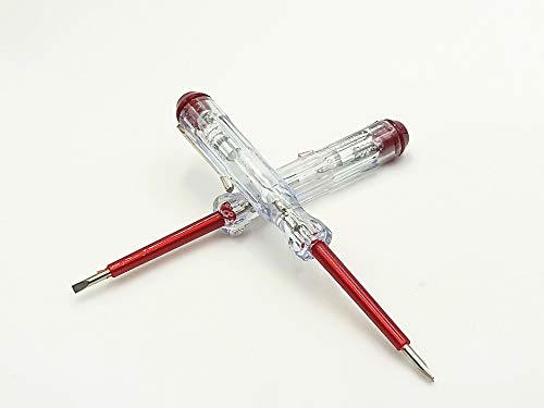 LUOYIMAO Insulated Screwdriver Set Professional Screwdriver, Slotted Screwdriver Voltage Tester 100~500V AC Pen Electroprobe 2PCS