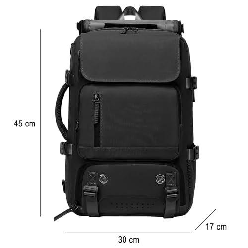 Mochila Reforçada com Compartimentos para Notebook e Tablet – Resistente à Água, USB, Engate de Mala – Masculina e Feminina para Viagem, Trabalho e Dia a Dia
