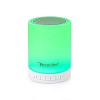 Pococina Wireless Speaker Night Light Dimmable Table Lamp Smart Touch Control LED Color Changing Mood Light for Bedroom Sleeping, Perfect Gift for Baby Kids Children Teens Adult