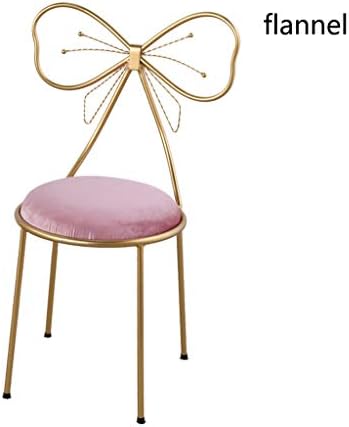XinChen Creative Bow Tie Armchair, Household Ms Bedroom Dressing Table Makeup Chair Manicure Dressing Chair Household Decorative Stool Furniture,PinkB