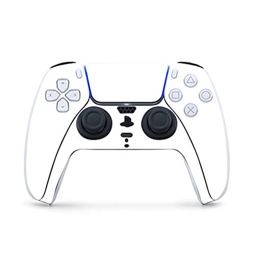 MightySkins Glossy Glitter Gaming Skin for PS5 / PlayStation 5 Controller - Solid White | Durable High-Gloss Glitter Finish | Easy to Apply and Change Style | Made in The USA