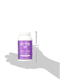 Hígado de ganado alimentado con grama, criado pasto de Vital Proteins (120 Cápsulas, 0,026 oz cada una)