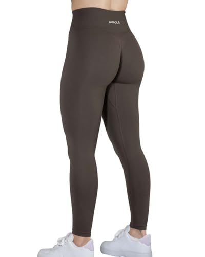 AUROLA Dream Collection Workout Leggings for Women High Waist Seamless Scrunch Athletic Running Gym Fitness Active Pants Chestnut Brown M at Amazon