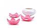 Bloss Cotton Swab Holder Lotus Q-tip Dispenser Decorative Bathroom Accessories, Pink