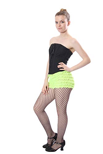 BellaSous Womens Sexy Ruffle Panties Tanga Dance Bloomers Sissy Booty Shorts (Apple Green, Large)