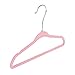 Juvale 50 Pack Pink Velvet Baby Clothes Hangers for Closet Storage, Children's Nursery, Kid's Closet, Ultra Thin and Slip-Resistant (11 in) - Pink Velvet Hangers