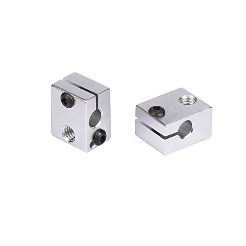 KINGPRINT Aluminum Heat Block for 3D V6 J Head 3D Printer Specialized for MK7 MK8 3D Printer Extruder (Pack of 5pcs)