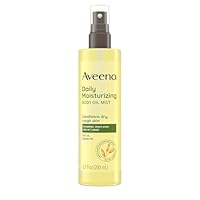 Aveeno Daily Moisturizing Dry Body Oil Mist with Oat and Jojoba Oil for Dry, Rough Sensitive Skin, Nourishing & Hypoallergenic Body Spray, Paraben-, Silicone- & Phthalate-Free, 6.7 fl. oz