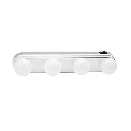 Studio Glow Make Up Light Super Bright 4 LED Bulbs Portable Cosmetic Mirror Light Kit Battery Powered Makeup Light - Thumbnail 6