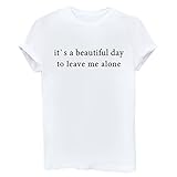 YITAN Letter Print Short sleeve O Neck Women T Shirt Top