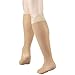 Truform Sheer Compression Stockings, 15-20 mmHg, Women's Knee High Length, 20 Denier, Light Beige, Medium