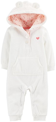 Carter's Fleece Eared Romper (Baby) - Ivory-18 Months