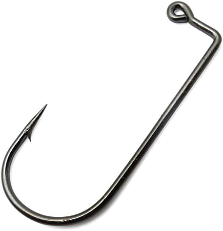 Value Sport Aberdeen Short Shank Jig Fishing Hooks 9147 Black with 90-Degree Round Bend