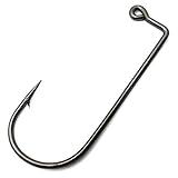 Value Sport Aberdeen Short Shank Jig Fishing Hooks 9147 Black with 90-Degree Round Bend