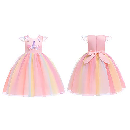 Bmeigo Meisjes Prinses Jurk Haarband Kostuum Luxe Kleding Prestatie Verjaardag Party Carnaval Verkleedkleding 3-9Y - Afbeelding 7