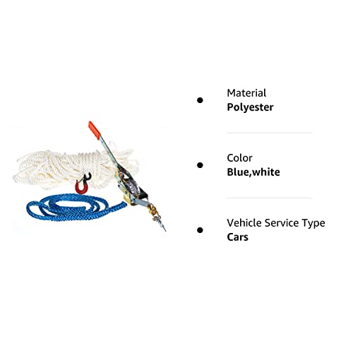 Maasdam Rope Puller Kit with 200' Rope, Spliced Hook and Loopie Sling