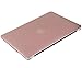 MOSISO Plastic Hard Case & Keyboard Cover & Screen Protector Compatible with MacBook Air 11 Inch, Pure Light Pink Gold