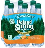 Pol and Springs Sparkling Water, Orange, 6-Count (Pack of 4)