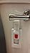 Childproof Toilet Handle Locks (1-Pack, Red Button)