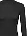 Women's Basic Solid Cotton Based Long Sleeves Mock-Neck Crop Top