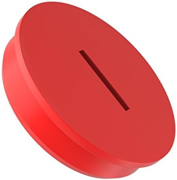 PRP3.000RED-BT 3" Poly Plug Red W/Coin Slot - MOCAP (qty500)