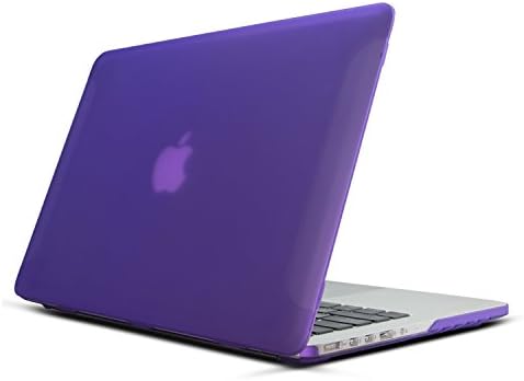 HuGee - Matte Hard Case for MacBook Pro-Retina 13-Inch (Model: A1425/A1502, Non CD-ROM) Rubber Cover for Mac Book Pro 13.3" Laptop Shell - Purple